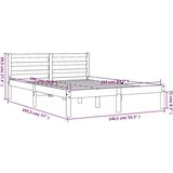 vidaXL Okvir kreveta voštano smeđi 135 x 190 cm od masivne borovine | shoptok.hr