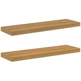  Stenska polica 2 pcs Rjava 80 x 23,5 x 4 cm Konstruiran les, (5000200443) | Shoptok.si