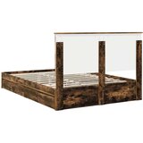  Krevet s od storage s uzglavljem Dimljeni hrast 135 x 190 cm | shoptok.hr
