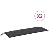 vidaXL Jastuci za vrtnu klupu 2 kom antracit 150x50x7 cm tkanina | shoptok.hr
