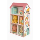 Ginger Home dječja polica kućica Super Girl, ružičasta za spremanje igračaka i knjiga | shoptok.hr