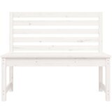 vidaXL Vrtna klupa bijela 109 cm od masivne borovine | shoptok.hr