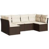 Maison Chic Seti vrtnega pohištva - Vrtna garnitura - Vrtni pohištvo set 6-delna z blazinami rjav poli ratan, (21804357) | Shoptok.si