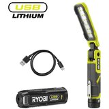 Ryobi Akumulatorska svetilka 650lm + 4V 2,0Ah baterija + polnilnik RLI4-120G 4V USB, (21823434) | Shoptok.si