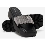 Resti Black women's flip-flops with zircons Emkoy - Footwear | ePonuda.com