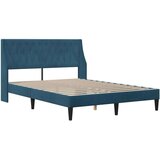  Okvir kreveta s madracem s madracem Plava 140 x 190 cm Baršun | shoptok.hr