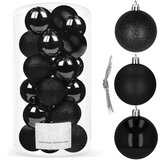  Kuglice za božićno drvce 4 cm 20 kom. crne | shoptok.hr