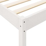  Knjižna postelja brez vzmetnice bela 75x190 cm trdna borovina | Shoptok.si