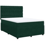  Krevet s oprugama i madracem tamnozeleni 140x190 cm baršunasti | shoptok.hr