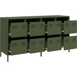 vidaXL Komoda olivno zelena 135x39x73,5 cm hladno valjano jeklo | Shoptok.si