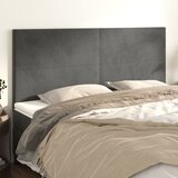  Uzglavlje tamno sivo 160x5x118/128 cm baršunasto | shoptok.hr