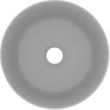  Luksuzni okrugli umivaonik mat svjetlosivi 40 x 15 cm keramički | shoptok.hr