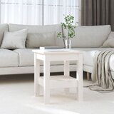 The Living Store Klubska mizica bela 35x35x40 cm trdna borovina - Klubska Mizica, (21573888) | Shoptok.si