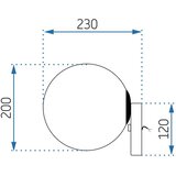 Toolight Zidna svjetiljka Black App949-1W staklena zidna svjetiljka | shoptok.hr