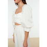 Trendyol Ženska bluza saten bijela krema | ePonuda.com