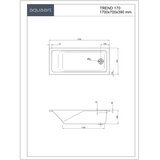 AQUAART kada trend 170 hidromasažna akrilna 1700X700X600 | shoptok.hr