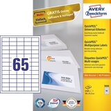 Avery Zweckform Avery 3666 self-adhesive label Rectangle Permanent White 6500 pc(s) | shoptok.hr