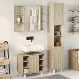  3-dijelni set kupaonskog namještaja boja hrasta sonome drveni | shoptok.hr