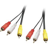 Lindy Composite Cinch AV priključni kabel [3x moški cinch konektor - 3x moški cinch konektor] 1.00 m črna, (20431993) Cene