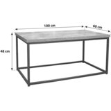 Lesnina-XXXL Klubska Miza Jungle, Siva, Črna | Shoptok.si