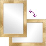 vidaXL Zrcalo za kupaonicu Zidne Crna i zlatna 50 x 2.5 x 70 cm | shoptok.hr