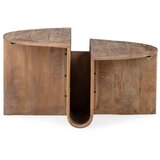 MOME Okrugao stolić za kavu od masivnog manga u tamnoj prirodnoj boji ø 80 cm Divya – | shoptok.hr