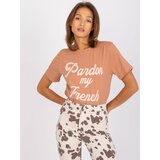 FANCY T-shirt-FA-TS-7677.91P-camel | Shoptok.si