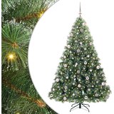 vidaXL Umjetno božićno drvce s stalakom Zelena 210 cm PE i PVC | shoptok.hr