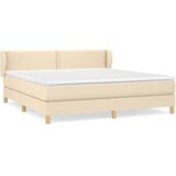  Krevet s oprugama i madracem krem 180x200 cm od tkanine | shoptok.hr
