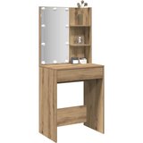 vidaXL Toaletna mizica z LED lučkami artisan hrast 60x40x140 cm | Shoptok.si