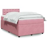 vidaXL Box spring postelja z vzmetnico roza 120x190 cm žamet Cene