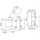 Set ormarića za kupaonicu 2 kom. Dimljeni hrast Prerađeno drvo | shoptok.hr