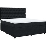 vidaXL Box spring postelja z vzmetnico črna 200x200 cm žamet, (21306743) | Shoptok.si