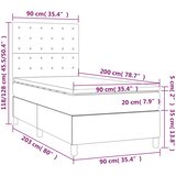 Box spring krevet s madracem ružičasti 90x200 cm baršunasti | shoptok.hr