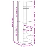  Ormar boja hrasta sonome 50 x 50 x 200 cm od konstruiranog drva | shoptok.hr
