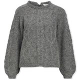 .OBJECT Puloverji Smilla Knit - Medium Grey Melange Siva | Shoptok.si