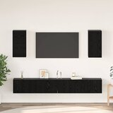 TV Kabinet za Zid 3 pcs 100 x 30 x 30 cm Crni hrast | shoptok.hr
