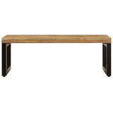  Stolić za kavu 100 x 50 x 35 cm od masivnog drva manga i čelika | shoptok.hr