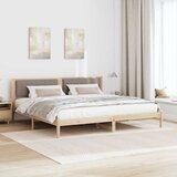  Krevetna konstrukcija s uzglavljem Sivo-smeđa 200 x 200 cm | Eponuda.com