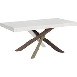 Itamoby   Volantis (90x180/284 cm) - bela, barva nog: bela, rjava - raztegljiva jedilna miza, (20842533) Cene