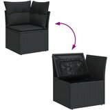  6-dijelni set vrtnih sofa s jastucima crni od poliratana | shoptok.hr