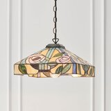 Endon 64385 - Luster na lancu Tiffany WILLOW 1xE27/60W/230V prečnik 35 cm | Eponuda.com
