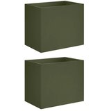  Vrtna saksija 2 kom. Maslinastozelena 50 x 40 x 50 cm - Maslinastozelena 50 x 40 x 50 cm 2 | shoptok.hr