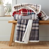 Catherine Lansfield Bež odeja iz sherpa flisa 130x170 cm Kelso Check – | Shoptok.si