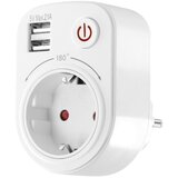  USB punjač 220V 2.1A + utičnica sa prekidačem | shoptok.hr