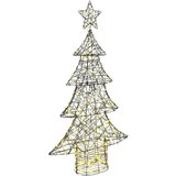 vidaXL Božično drevo med 160 LED Toplo bela 150 cm Ratan | Shoptok.si