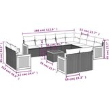  13-dijelni set vrtnih sofa s jastucima poliratan crni | shoptok.hr