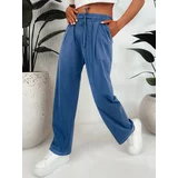 DStreet ASTERS women's wide trousers, navy blue