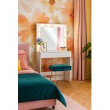 Bijeli toaletni stolić za šminkanje s rasvjetom, dimenzija 80 × 40 × 140 cm | shoptok.hr