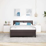  Krevet s opruga kutije Tamno smeđa 160 x 200 cm tkanina | shoptok.hr